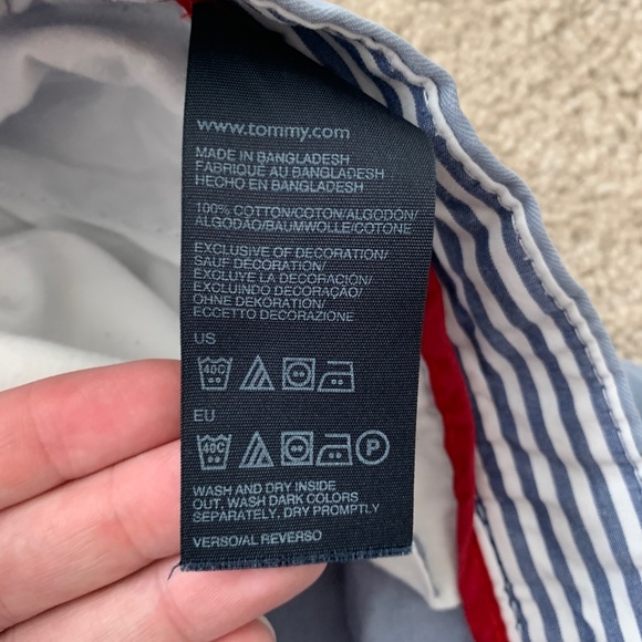 Tommy Hilfiger Light Blue Flat Front Chino Shorts- Size 36 - Picture 8 of 8